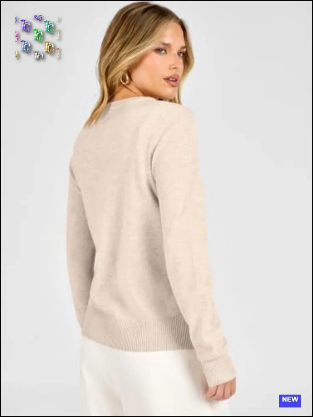 Women's Lightweight Cardigan Sweater - Button Down Long Sleeve Knit Top - Picture 4 of 6
